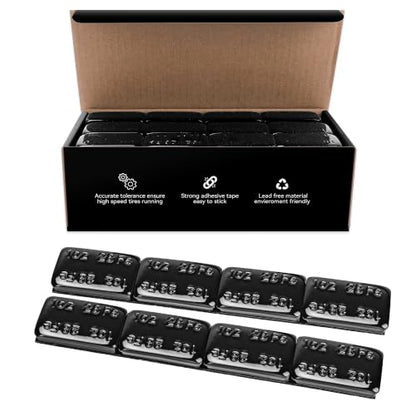 1oz Adhesive Wheel Weights, 1 oz Black Stick on Wheel Weights,A Box of 18 Strip, 4 Segments one piece (72 Oz Pack) - color: Black, size: 1oz-72PCS