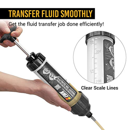 EWK 350cc Automotive Fluid Syringe Extractor with Hose for Car Fluid Extraction - size: 350 ML