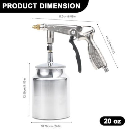 Air Undercoating Spray Gun Kit, Bedliner Gun with 22" Long Flexible Extension Wand for Truck Bed Liner Coating, Pneumatic Automotive Sprayer for Sprayable Car Rust Proofing - size: 750cc