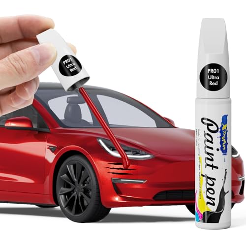 PR01 Ultra Red Touch Up Paint Compatible with Tesla - color: Ultra Red - PR01