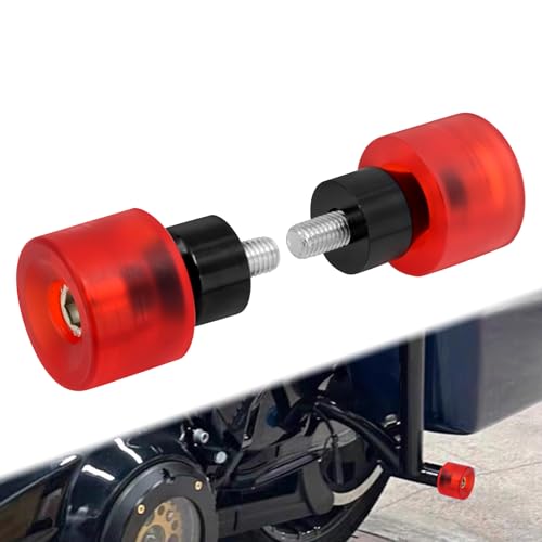 Motorcycle Crash Bar Decorative Wheels for Engine Guards Saddlebag Guards - color: Red and Black