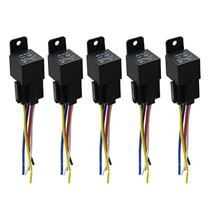 uxcell for JD-1914 5pcs DC 12V 40A Universal Car Relay Switch
