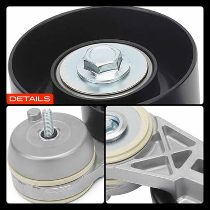 A-Premium Belt Tensioner Assembly with Pulley Compatible with Ford, Mazda