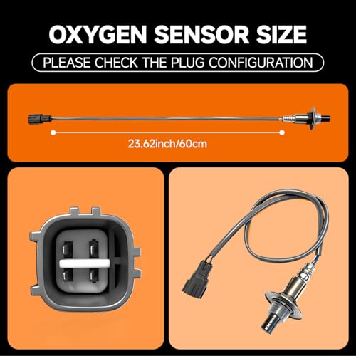 Downstream O2 Sensor Set | Direct Replacement for OE #234-4445 | Oxygen Sensor Compatible with Subaru & For Saab H4-2.5L | Direct-Fit Sensor for 2006-2012 Models INCLUDES GLOVES - size: 234-4445