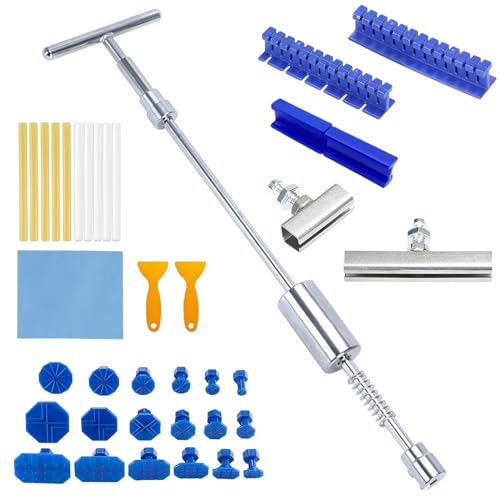 Car Dent Puller Kit Auto Body Dent Remove, Small Dent Remover Tool for Car, Hail Damage Paintless Dent Repair Removal Kit, Pulling Small Dents Out of Car, Herramienta para Sacar Golpes de Carro