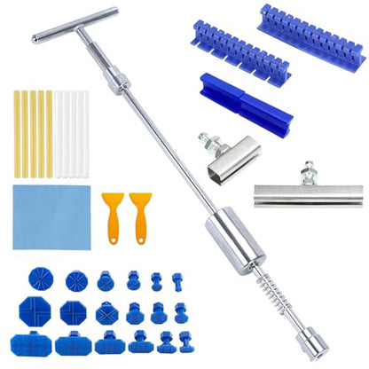 Car Dent Puller Kit Auto Body Dent Remove, Small Dent Remover Tool for Car, Hail Damage Paintless Dent Repair Removal Kit, Pulling Small Dents Out of Car, Herramienta para Sacar Golpes de Carro