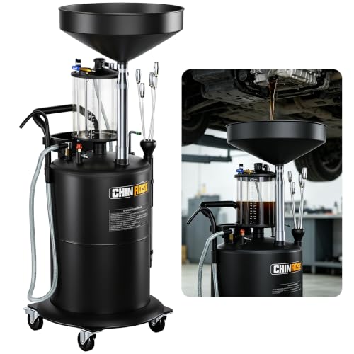 26.4 Gal Pneumatic Oil Drain Extractor with 61in Pipes & 12L Measuring Cup - size: 5708-B