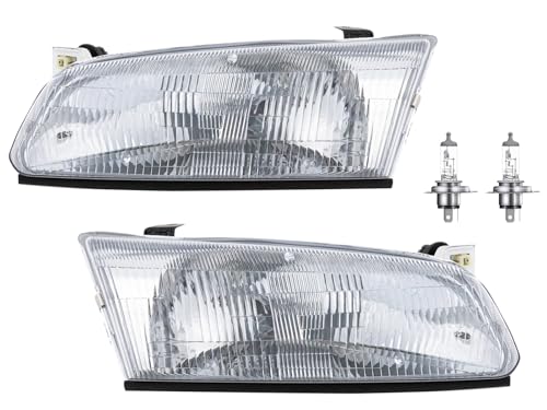 APA Replacement Headlight for 1997 1998 1999 97 98 99 Camry Driver Left and Passenger Right Side PAIR 81110AA010 TO2503117 TO2502117 81150AA010 - color: 1997-1999 Camry Pair