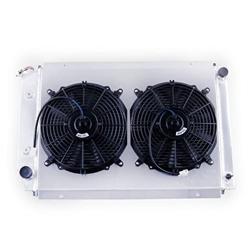 Full Aluminum Radiator with Shroud Fan for 1980-1993 Fo rd Mustang - size: Radiator with Fan Shroud
