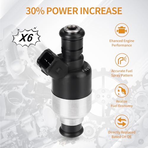 6PCS Fuel Injectors 6 Holes Compatible with Chevy Malibu V6 3.1L 1997-1999