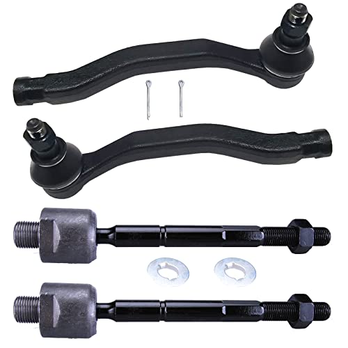 Front Outer Inner Tie Rod End Kit for Honda Pilot 2003-2008 (4pc) - size: ES3716 ES3717 EV471