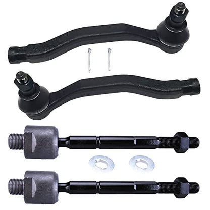 Front Outer Inner Tie Rod End Kit for Honda Pilot 2003-2008 (4pc) - size: ES3716 ES3717 EV471
