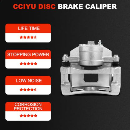 cciyu Front Right Disc Brake Caliper Assembly w/Bracket 18B4773 - size: Front Right[18B4773]