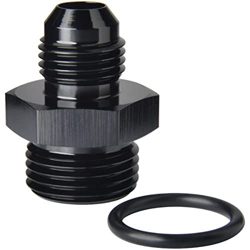 6AN Male Flare to 8AN ORB O-ring Boss Fuel Pump Rail Adapter Fitting Aluminum Black - color: Black - 1PC, size: 6AN to 8AN ORB
