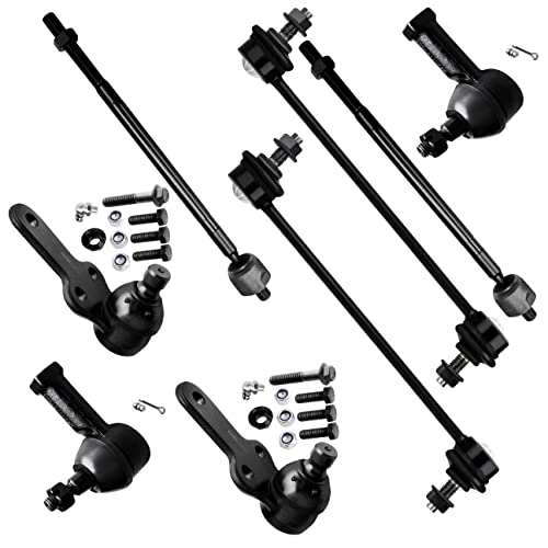 8pc Set Front Inner Outer Tie Rod End Ball Joint Sway Bar for Ford