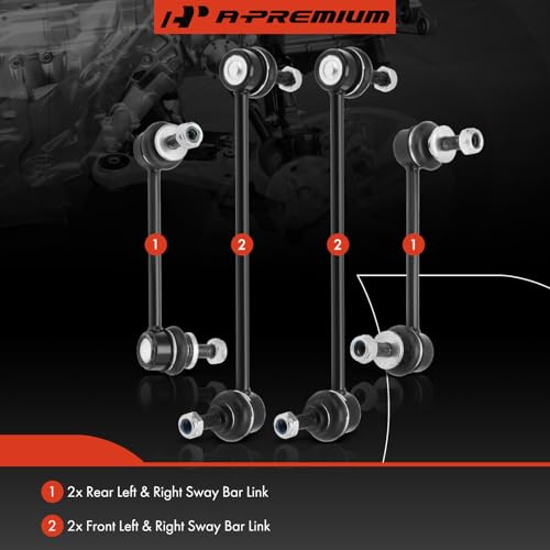 A-Premium Front & Rear Sway Bar Link Stabilizer Bar End Link Kit