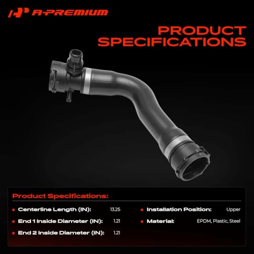 A-Premium Upper Engine Radiator Coolant Hose Compatible with BMW