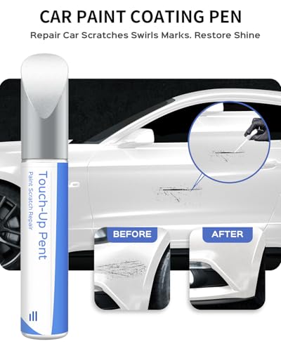YZ/Z1/M6887 Oxford White Touch Up Paint Compatible with Ford Exact Match–Chips and Nicks Touch Up - color: Oxford White(YZ/Z1/M6887) compatible with All Models