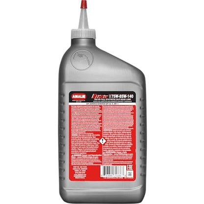 AMALIE Elixir Synthetic Tri-Vis Plus Limited Slip GL-5 75W-85W-140 (160-71376-56) 1 Quart, Single Bottle | Made in USA