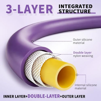 5/16" ID-5Ft(ID 8mm) Heater Hose Enhanced Double Reinforcement - color: Purple, size: 5/16" ID-5Ft(ID 8mm)