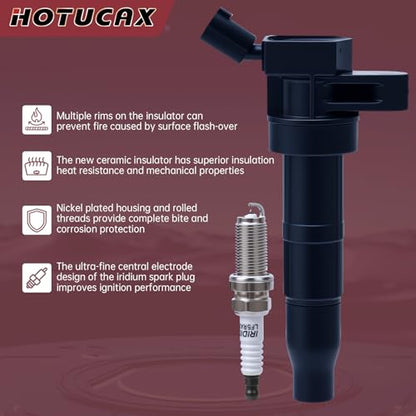 UF611 Ignition Coils & Spark Plugs Tune Up Kit, 4 Pack - size: UF611 & Spark Plugs