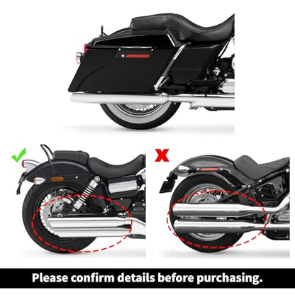 TCMT Hard Saddlebags 6X9" Speaker Lids & Liners Carpet Insert + LED Rear Fender Fit For Harley Touring Road King Electra Glide Street Glide Road Glide Ultra Classic 2009-2013 - color: Rear Fender Smoke Lens, size: Hard Saddlebags 6x9" Lids(Black Latches)