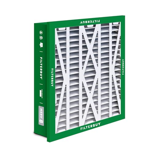 Filterbuy 20x20x5 Air Filter MERV 8 Dust & Allergy Defense (2-Pack) - style: 20x20x5 (Actual: 18.38 x 18.38 x 3.69)