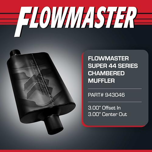 Flowmaster Super 44 Series Chambered Muffler – 3.00" Offset In/Center Out - color: Offset In / Center Out