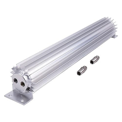 18" Universal Finned Aluminum Dual Pass Transmission Trans Oil Cooler