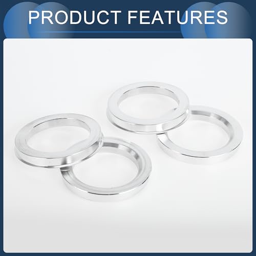 Hub Centric Rings, 54.1mm ID to 72.6mm OD Vehicle Wheel Hubrings Aluminum Alloy, 4 Pcs - size: 54.1mm to 72.6mm