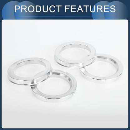 Hub Centric Rings, 54.1mm ID to 72.6mm OD Vehicle Wheel Hubrings Aluminum Alloy, 4 Pcs - size: 54.1mm to 72.6mm