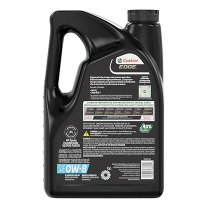 Castrol Edge Advanced Full Synthetic 0W-8 Motor Oil, 5 Quarts - size: 160 fluid ounces