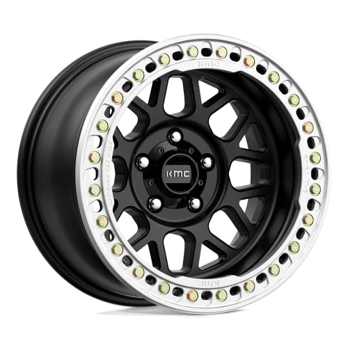 KMC Wheels KM23578550700 Grenade Crawl Beadlock KM235 17X8.5 5X5.0 S-BLK 00MM - color: SATIN BLACK, size: 17X8.5, 5X5.0, 4.75, 0mm