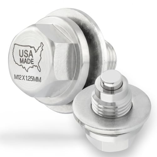 Votex - Made in USA - M12 X 1.25MM Magnetic Engine Oil Drain Plug fits Infiniti, Lexus, Nissan, Toyota - Stainless Steel - Part Number DP006 - size: M12 X 1.25 Magnetic Drain Plug