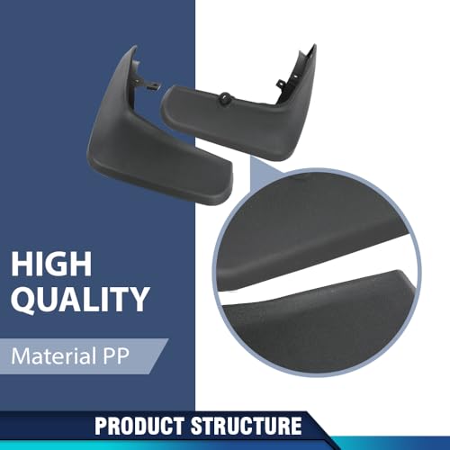 PIT66 4Pcs Mud Flaps Fit Land Rover Range Rover Sport L320 2006-2013, Black - size: Fit Range Rover 2006-2013