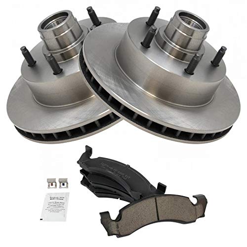 TRQ Front Ceramic Brake Pad and Rotor Set