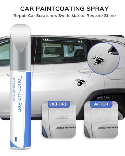 PW7/GW7 Bright White Touch Up Paint Compatible with Jeep Exact Match Chips and Nicks Touch Up - color: Bright White(PW7/GW7) Compatible with Cherokee/Compass/Grand Cherokee/Grand-Wagoneer/Patriot/Wagoneer/Wrangler-JK/Wrangler-JK-Unlimited
