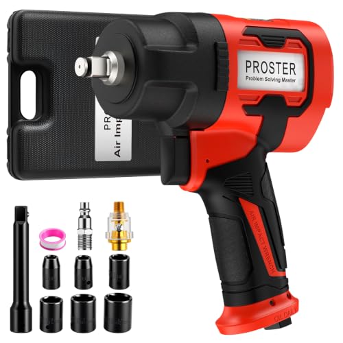 Proster 3/8" Air Impact Wrench 800ft-lb Torque 10000RPM 6pc CR-V Socket Kit - size: 3/8 Inch
