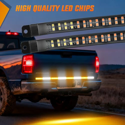 Nilight 60 Inch Emergency Strobe Light Strips with Controller Amber White - color: 60" Tailgate Strobe w/ Controller Amber/White