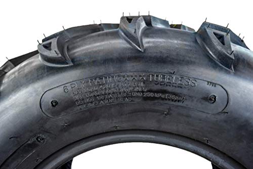 MASSFX MK251012 ATV Single Tire 25x10-12 Rear 6 Ply 1/2" Tread Depth 25x10x12 - size: 25x10-12 R