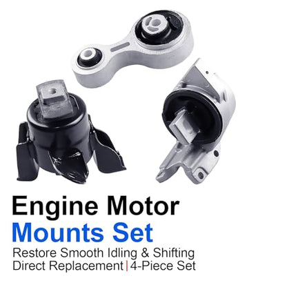 3PCS Engine Mount Set for 2009-2013 MAZD 6 L4-2.5L, V6-3.7L - size: Mazda 6 2009-2013