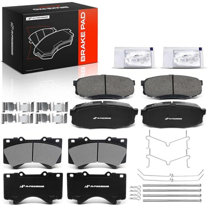 A-Premium Front and Rear Ceramic Brake Pads Compatible with Lexus & Toyota