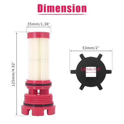 2Pcs Fuel Filter w/Removal Tool for Mercury Optimax Verado Outboard