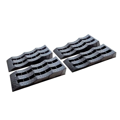 OMAC 4 Pcs Set Multi-Level Ramps for RV Trailer Camper Car Wheel Chocks/Stabilizer - size: 4 Pieces Set / Multi Level