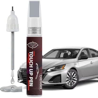 Brilliant Silver Metallic(K23) Touch Up Paint Pen Compatible with Nissan - Exact Color Match, 2-in-1 Brush & Pen,Car Paint Scratch Repair Kit for Rogue/Sentra/Altima/Frontier/Kicks/Pathfinder/Versa - color: Brilliant Silver Metallic(K23) for 350Z/370Z/Alt