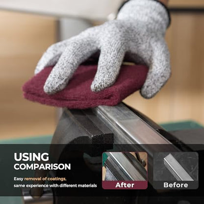 Maroon Scuff Pad 10 PCS 6" X 9" 320 Grit Wet and Dry Abrasive Pads