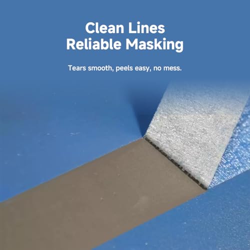 Masking Tape, 2 Inch x 55 Yards (3 Rolls Total 165 Yards) - Medium Adhesion White Painters Tape for Painting, Arts & Crafts, Home DIY | Hand Tearable, Multi-Surface - size: 3 Rolls*2 inch*55Y