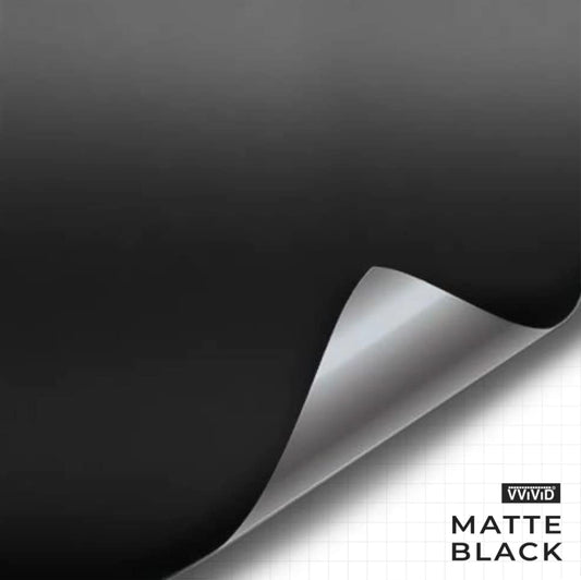 VViViD Matte Vinyl Detailing Wrap Tape 2" x 20ft DIY Roll (Matte Black) - color: Matte Black