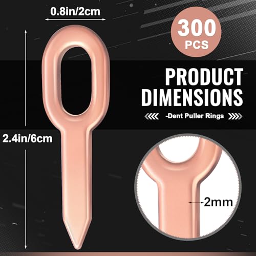 Yaocom 300 Pcs Dent Puller Rings Dent Pulling Straight Washer Spot Welder Dent Puller Metal Shrink Repair Tool for Auto Car Body Welding Panel Welder Machine Consumables