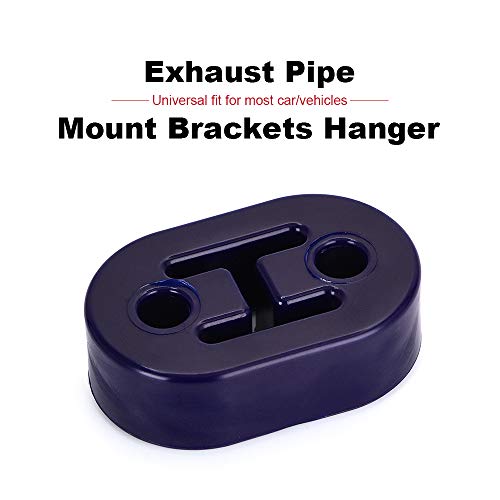 Universal 4PCS PolyUrethane Exhaust/Muffler Rubber Short Hanger Insulator Bracket Bushing Mount 10mm Blue - color: Blue
